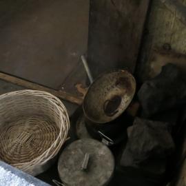 2014-15 Scott's 'Terra Nova' hut, interior, Galley artefacts