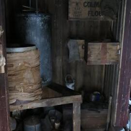 2014-15 Scott's 'Terra Nova' hut, interior, Cold Porch acetylene plant 