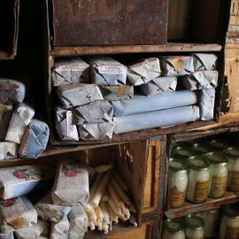 Bulkhead shelves, Shackleton's 'Nimrod' hut