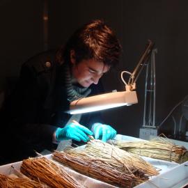 2010 Lizzie Meek working in the refrigerated container inside Canterbury Museum (004)