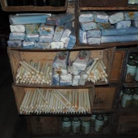 Bulkhead shelves, Shackleton's 'Nimrod' hut 