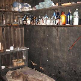 2013-14 Medical supplies inside Scott's 'Terra Nova' hut, Cape Evans (001)