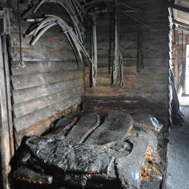 2013-14 Blubber stack inside Scott's 'Terra Nova' hut, Cape Evans (001)