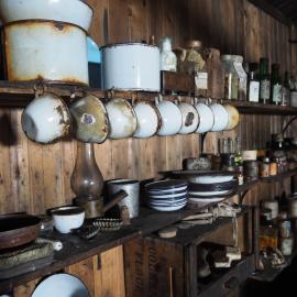 Galley shelves, Scott's 'Terra Nova' hut