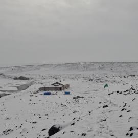 2022 Scott's 'Terra Nova' hut and environs, viewed from West after snowfall