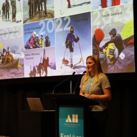 2024 Laura Andrews speaking at the Explorer Conference