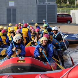 2024 Students take part in white water rafting during the Explorer Conference