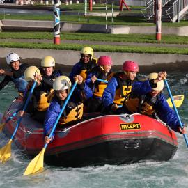 2024 Students take part in white water rafting during the Explorer Conference