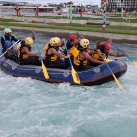2024 Students take part in white water rafting during the Explorer Conference