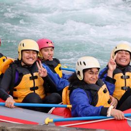 2024 Students take part in white water rafting during the Explorer Conference