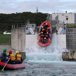 2024 Students take part in white water rafting during the Explorer Conference
